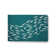 Tapis bleu sarcelle à tissage plat Mochun