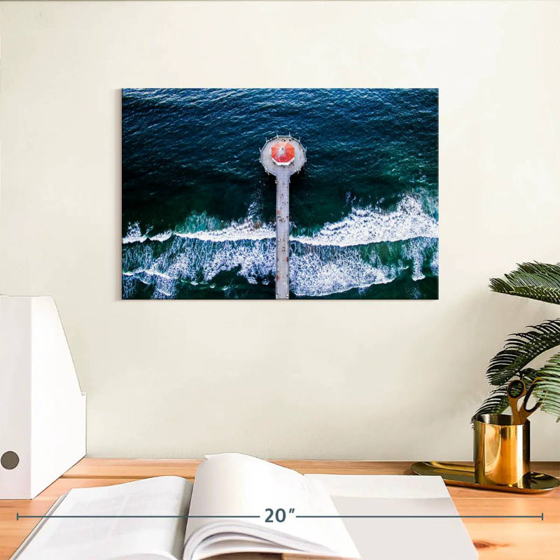Au-dessus de Manhattan Beach Pier, H 8 po x l 12 po