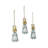 Bunny Hop Metal Apron Rabbit Ornament Set of 3 4x2