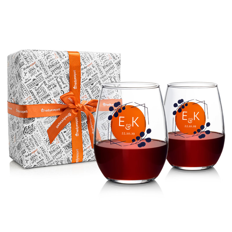 350ml Stemless Wine Glass Set, Yes