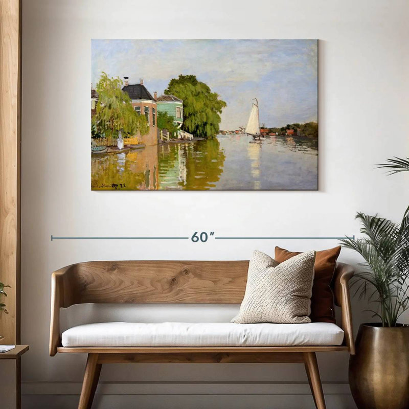 Maisons Harpa sur l'Achterzaan 1871, H 30 po x l 45 po
