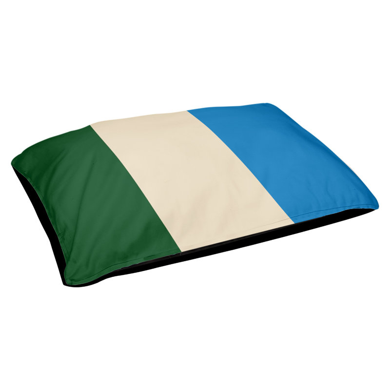 Coussin extérieur Phoenix, Très grand (l 50 po x P 40 po x H 17 po), Vert de Good Land / crème de Cream City / bleu de
