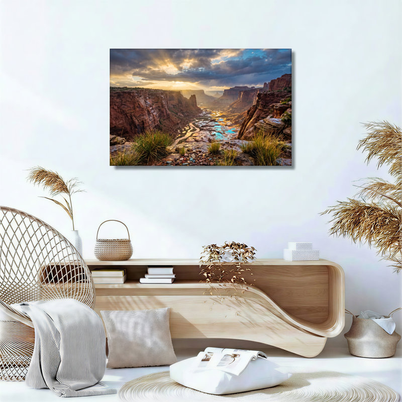 Ensemble de 1 tableau sur toile représentant un paysage de canyon, 12"H x 18"W, Wrapped Canvas
