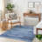 Machine Woven Chenille Indoor/Outdoor Area Rug in Blue/Denim-1944754117