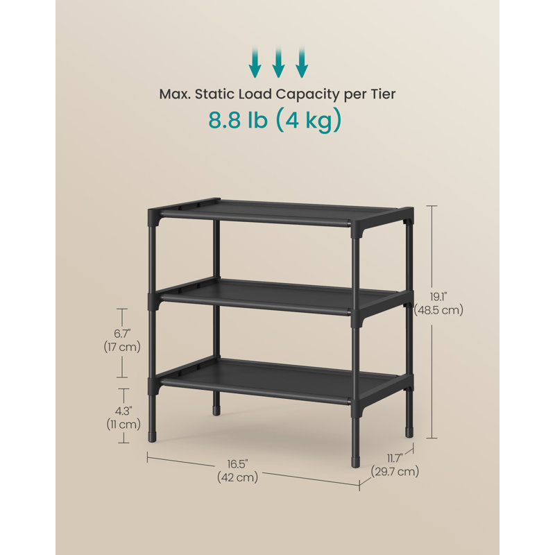 3 Pair Shoe Rack