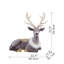 Cerf assis en mousse de velours