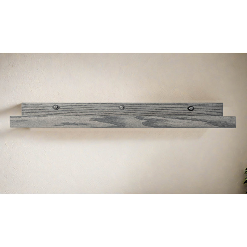 Rayne Small Solid Oak Lipped Shelves, 4.75" H x 46" W x 4" D