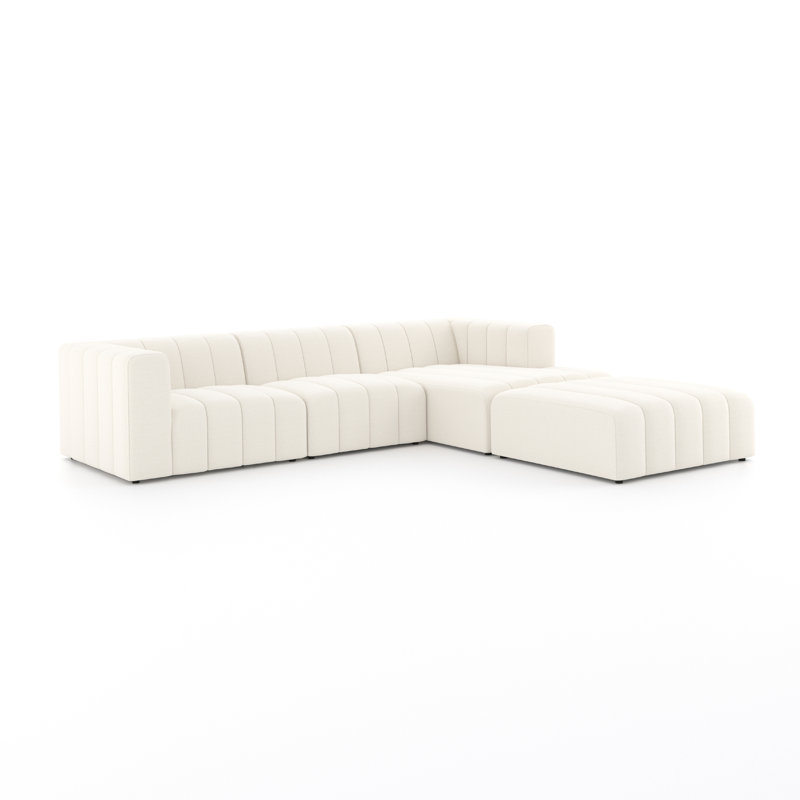 Langham Sectional, Fayette Cloud Polyester Blend, Right Hand Facing