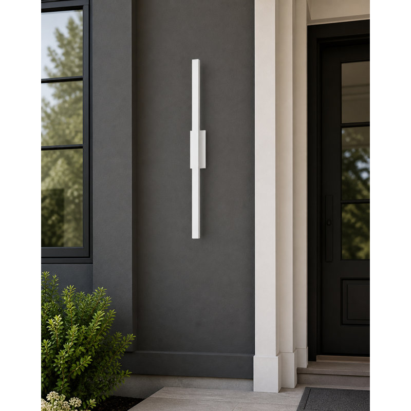Chesnet-Outdoor Wall Mount, 51" H x 4.5" W x 2.75" D, White