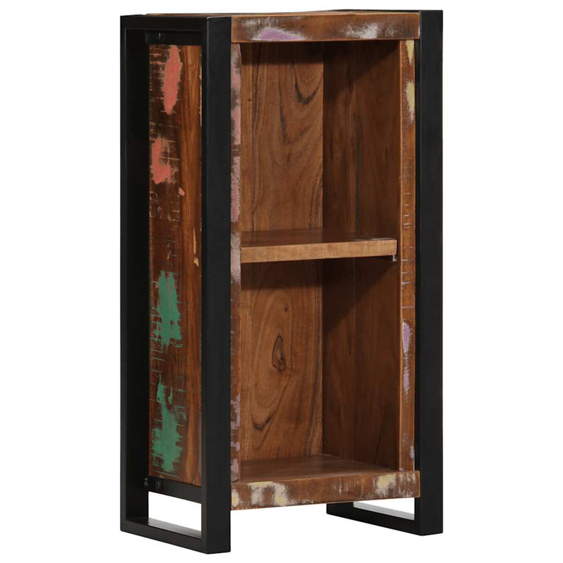 40cm W Metal Bedside Table, Dark Brown