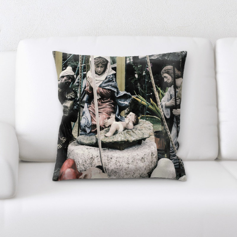 Housse et insert de coussin carré Statue