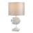 Light Blue And White Resin Fish Table Lamp With Shade