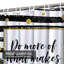 Rideau de douche noir avec 12 crochets Make You Happy-129040005