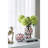 Calderon D6x10" Clear Glass Accent Vase With Artistic Amber Spots