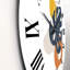 Fleurs abstraites sur formes minimalistes - horloge murale moderne-60327449