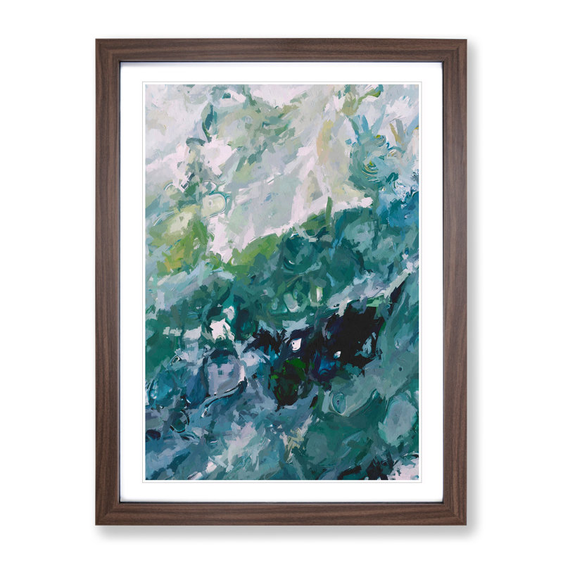Vision Of Beauty Abstract - Single Picture Frame Painting, 46cm H x 34cm W x 2cm D, Walnut Framed