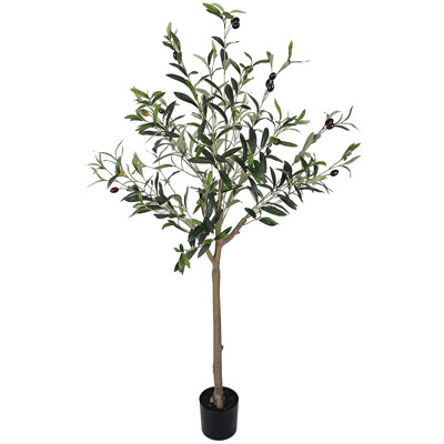 Artificial Olive Tree In Plastic Pot Faux Olive Plant For Home Decoration
