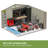 10 Ft. W X 8 Ft. D Metal Storage Shed With Frame-108088222
