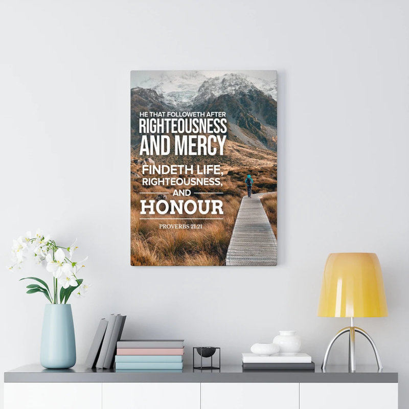 Righteousness And Honour - Wrapped Canvas Print, 41cm H x 30cm W