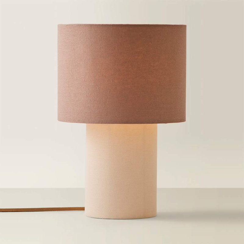 Dereke Fabric Table Lamp, Tan, Brown