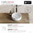 14.12W White Round Vessel Sink Set of 2