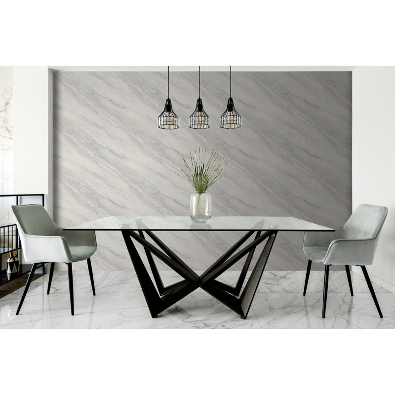 Bhargavi Marble Double Roll, Soft Gray/Silver