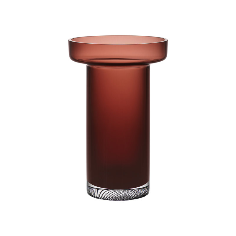 Limelight Crystal Table Vase, Burgundy