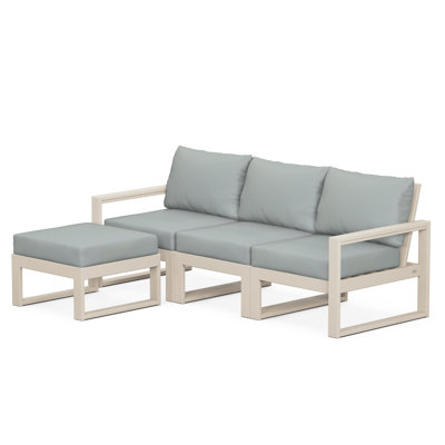 POLYWOOD EDGE Modular Deep Seating Set with Ottoman