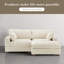 Canapé modulaire réversible 3 pièces en flanelle de fourrure de lapin avec canapé modulaire et repose-pieds 3 pièces-1716365682