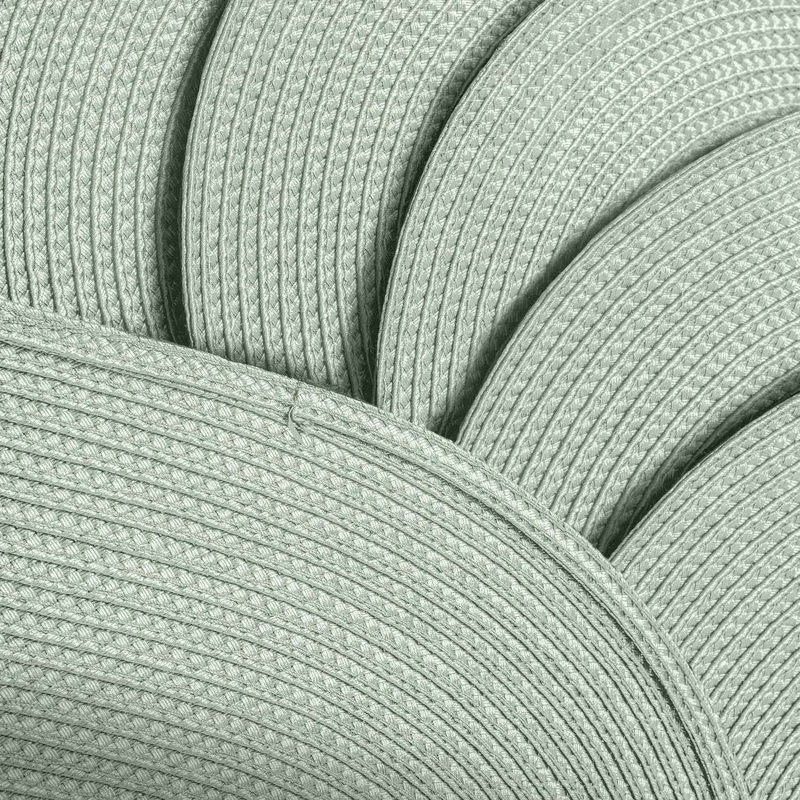 Ensemble de 6 napperons pour table de salle à manger lavables, antidérapants, résistants à la chaleur et résistants à la chaleur (ovales, brouillard vert, 6)
