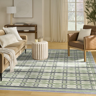 Tapis d'intérieur moderne bleu Maridee