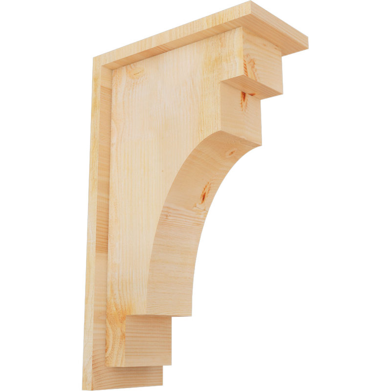Corbeau méditerranéen avec contre-plaque, H 20 po x l 6 po x P 12 po, Sapin de Douglas, Sciage brut
