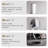Light luxury full-length mirror, floor-standing rotating dressing full-length mirror