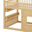 Structure de lit double pleine grandeur en forme de maison avec grand espace sous le lit-608763799
