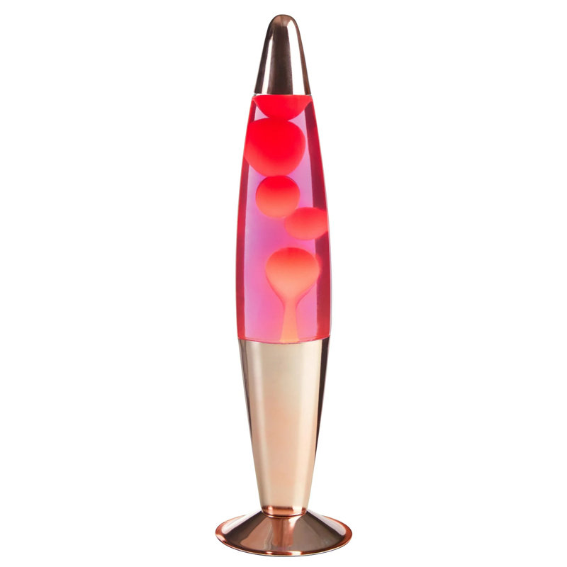 16" Wax Motion Volcano Lamp, Pink, Rose Gold