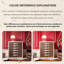 Coffret à bijoux vertical style valise vintage 94 cm (37 po) – Structure en bois massif multicouche recouverte de cuir microfibre, rangement à plusieurs tiroirs en velours rose, finitions luxueuses et rivetées.