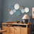 Multi-Color Distressed Plates 43.3-Inch Wide Abstract Metal Wall Decor