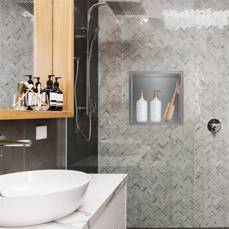 Shower Niche 304 Stainless Steel (Brushed Finish)