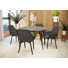 Micharl Eastbourne 5-Piece Dining Set With 47" Round Dining Table And 4 Leather Dining Chairs