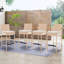 Ensemble de 4 tabourets de bar en rotin, tabourets de bar sans accoudoirs avec coussins pour patio, tabourets de bar d'extérieur toutes saisons pour piscine, pelouse, abri de jardin, cour arrière, Y-747810369-747810370
