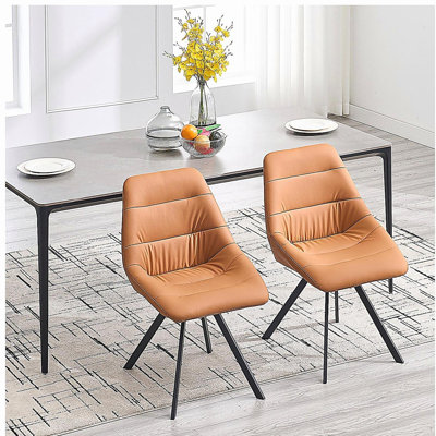 Ensemble de table et chaises de salle à manger, pieds en tissu épais en métal, ensemble de 2 pièces
