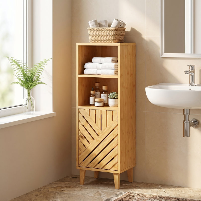 Bamboo Freestanding Bathroom Cabinet