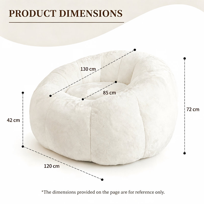 Bean Bag Chair, White