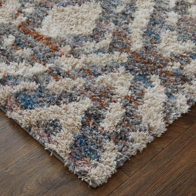 Modbury Global Diamond Polyester Area Rug, Runner 2'6" x 8'