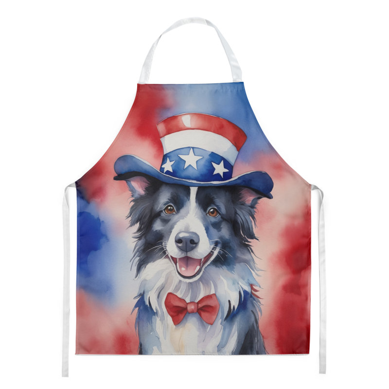 Patriotic American Apron, Border Collie