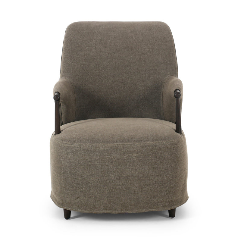 Brently Chair, Green Linen