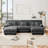 Luxury Modular Sectional Sofa Couch, Oversized U Shaped Cloud Couch-183406855