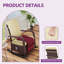Chaise berçante d'extérieur en osier Klarrisa