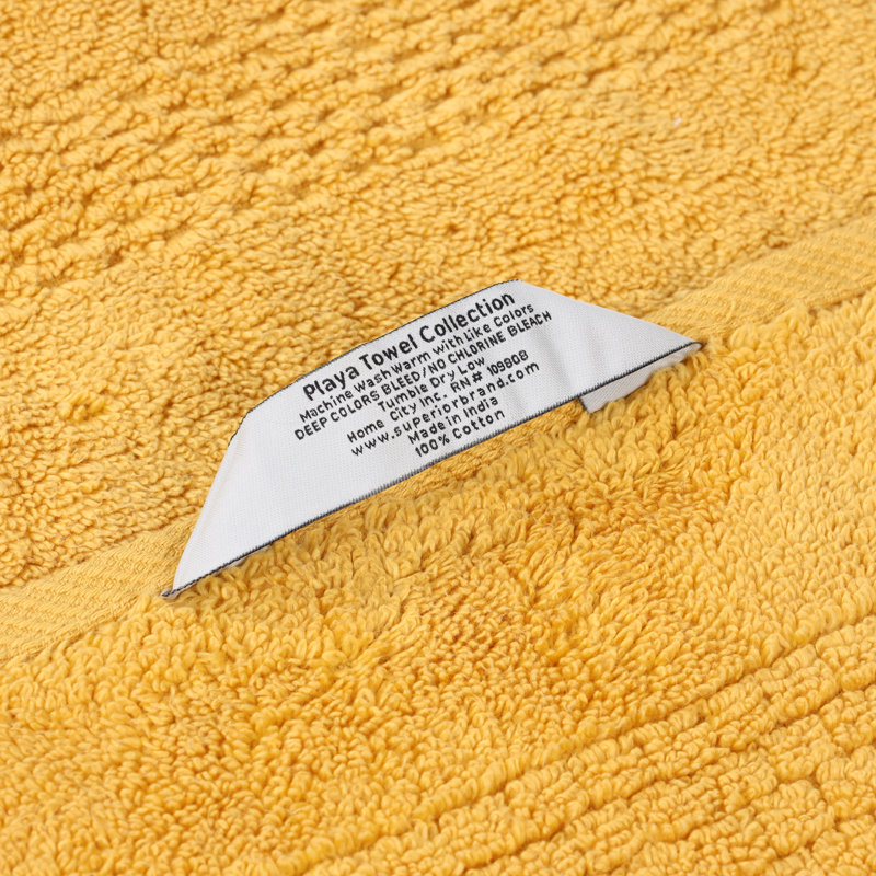 Superior Gold Cotton Waffle Textured 9 Piece Towel Set