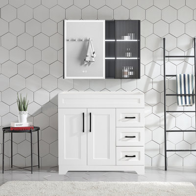 Meuble-lavabo de style salle de bain 36 po